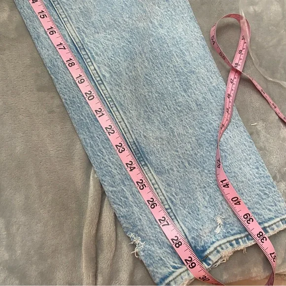 Abercrombie & Fitch Light Blue Straight Leg Jeans - Picture 8 of 12